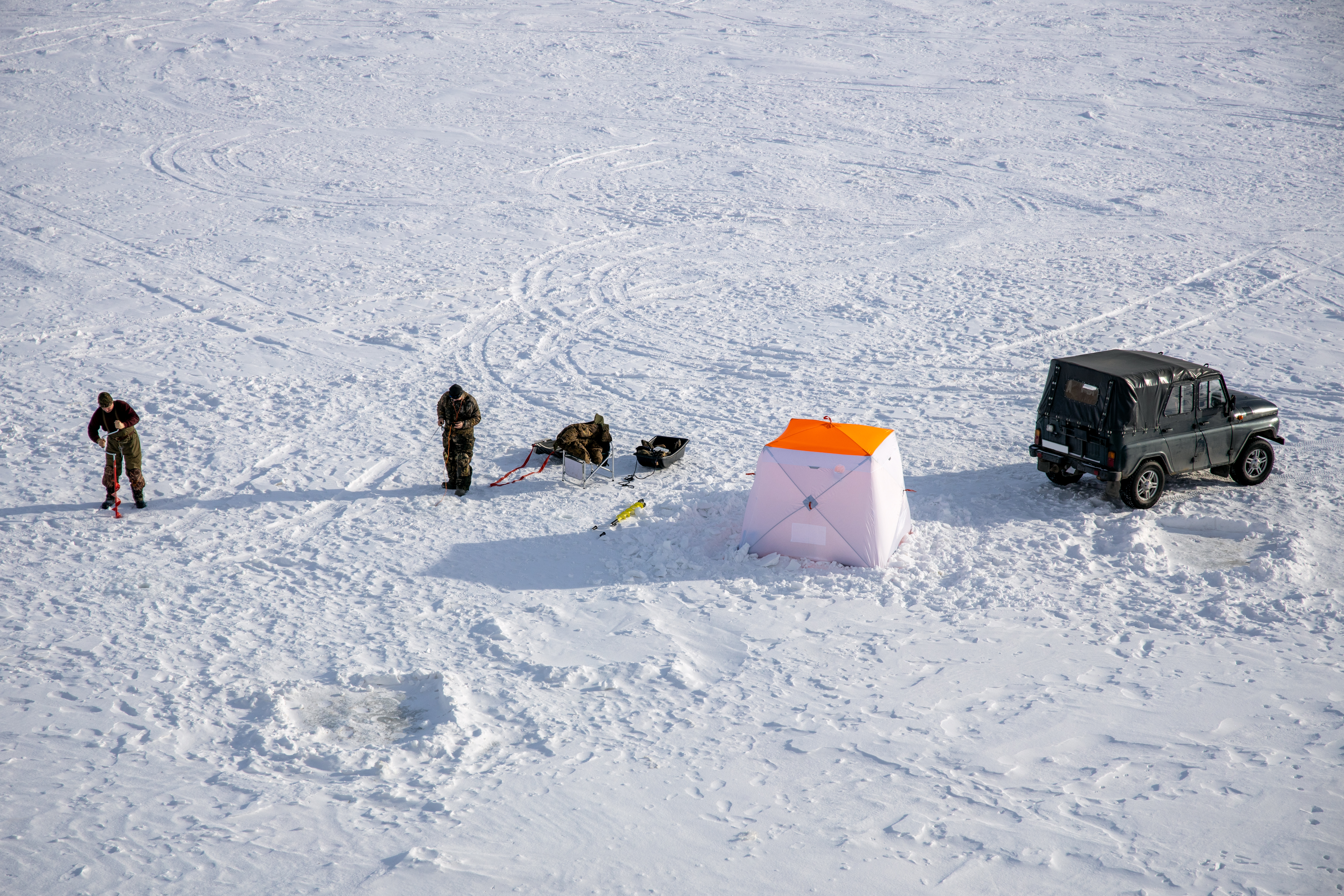 Ice fishing in Kazakhstan © Kira0Kirina