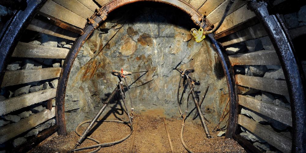 Drills used by miners to help break through rocks. They would drill holes into the rock and then insert explosive material. – © Lubo Lužina