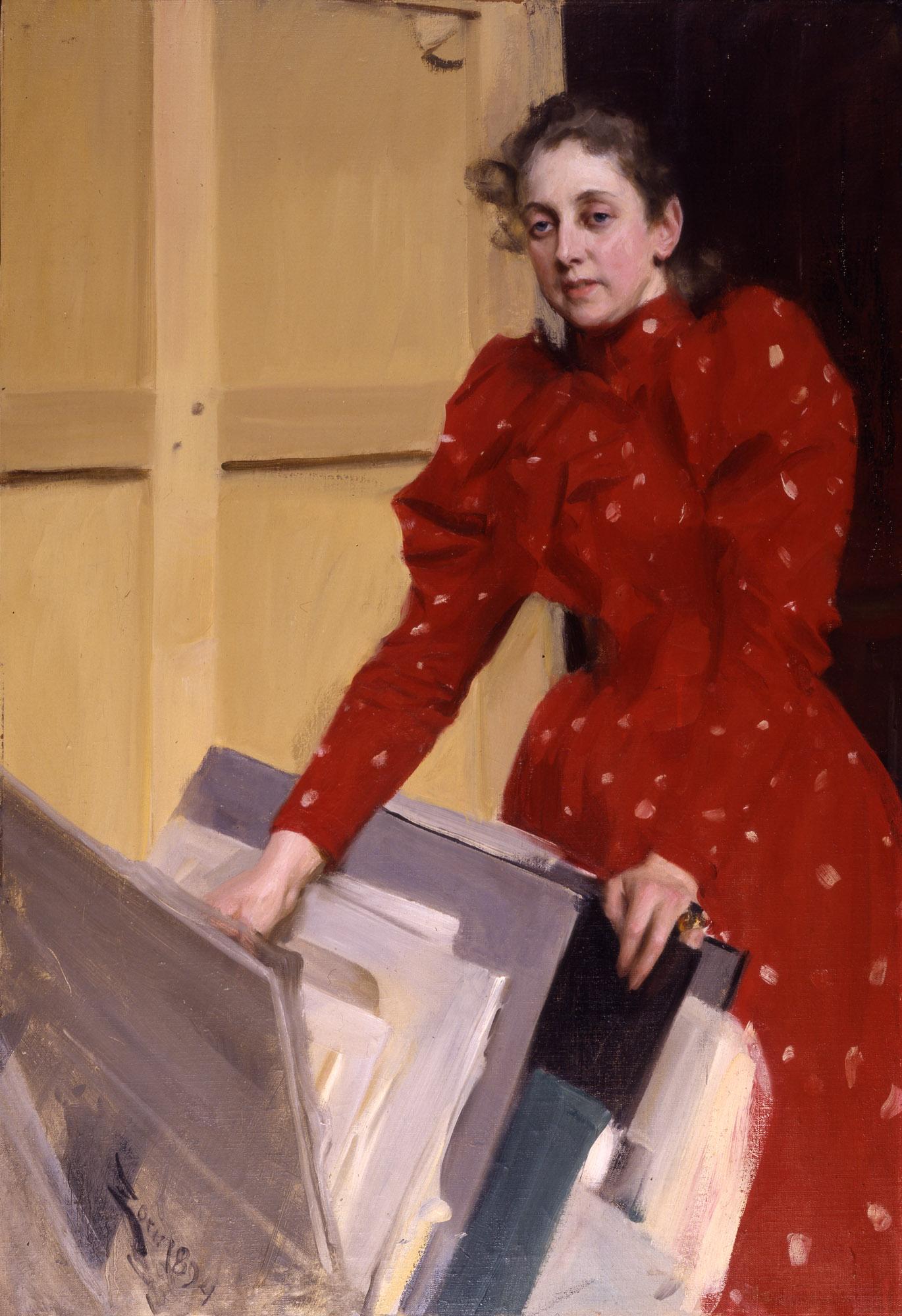 A portrait of Emma Zorn (oil on canvas), by Anders Zorn, is from 1894. – © Zorn Museum