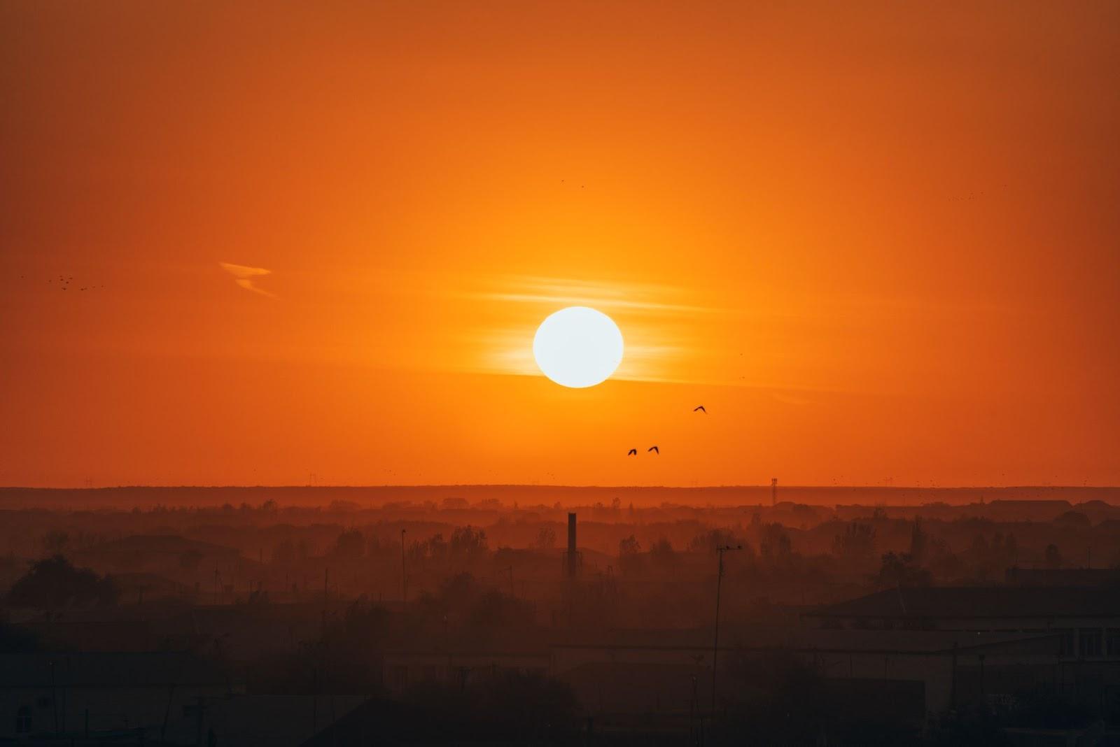 Sunset in Uzbekistan