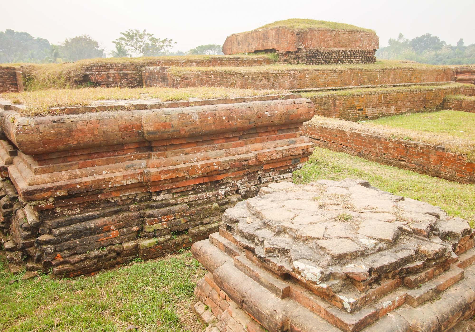 A plinth of the votive (Nivedana) stupas at Satyapir er Bhita, also known as the Temple of Goddess Tara). – © Roni Kabir Nurul