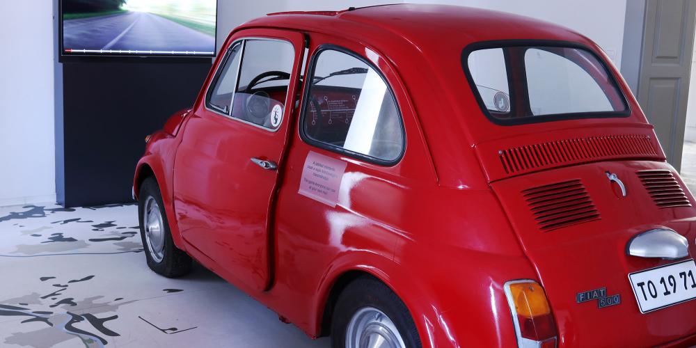 TOPOVINO the World Heritage Wine Museum's FIAT 500 car. He guides us around Tokaj-Hegyalja Wine region, and shows all the places that are worth to see. – © József Erdős TOPOVINO the World Heritage Wine Museum's FIAT 500 car. He guides us around Tokaj-Hegyalja Wine region, and shows all the places that are worth to see. – © József Erdős