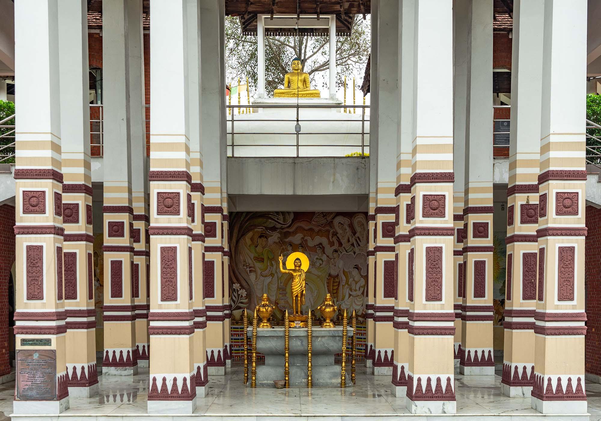 The Sri Lankan Monastery has different levels that are connected by staircases and ramps. – © Michael Turtle