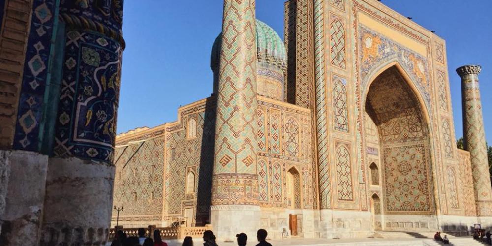 the Registan palace in Samarkand, Uzbekistan – Credit: Jennifer Lundt the Registan palace in Samarkand, Uzbekistan – Credit: Jennifer Lundt