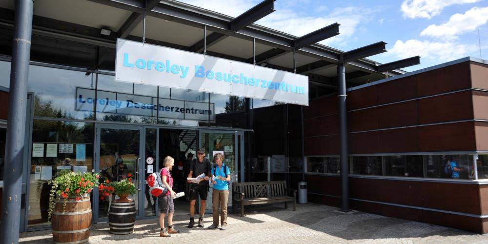 Le centre d’accueil des visiteurs de Lorelei a été construit en 2000 et attire aujourd'hui des visiteurs du monde entier. – © Harald Hartusch / Loreley-Touristik e.V.