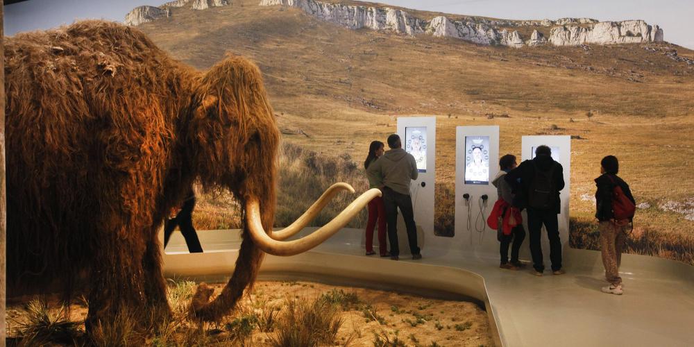 After admiring the Pont d’Arc cavern you can continue to explore the prehistoric world in the Aurignacian Gallery. – © Patrick Aventurier After admiring the Pont d’Arc cavern you can continue to explore the prehistoric world in the Aurignacian Gallery. – © Patrick Aventurier