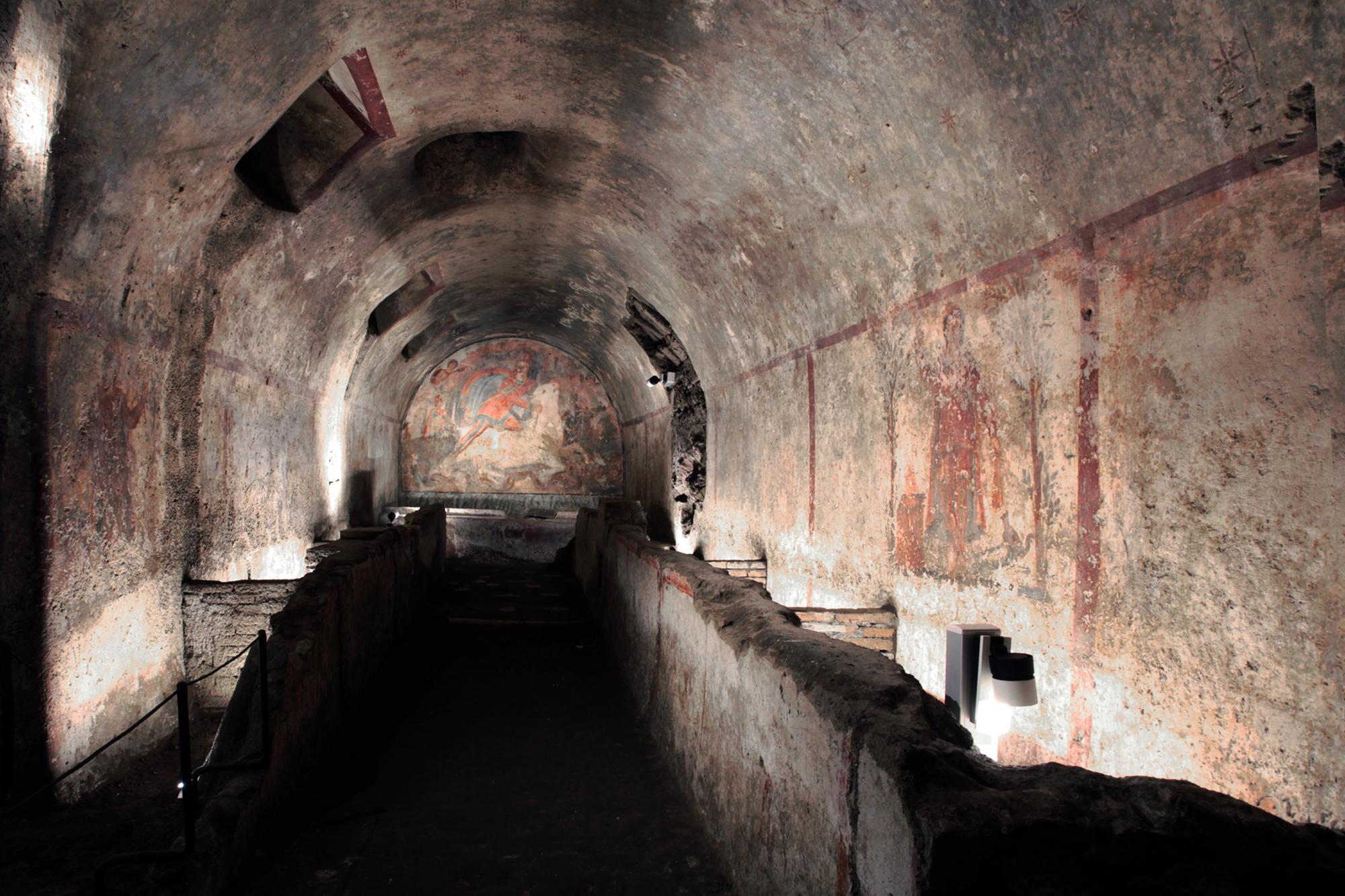 Mithraic worship in Ancient Capua may have been led by the Eastern gladiators who fought in the ampitheater. The construction of the mithraeum is thought to date back to the 2nd century AD. – © Ortensio Fabozzi