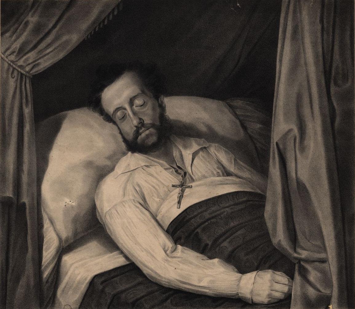 Pedro on his deathbed in 1834, by José Joaquim Rodrigues Primavera