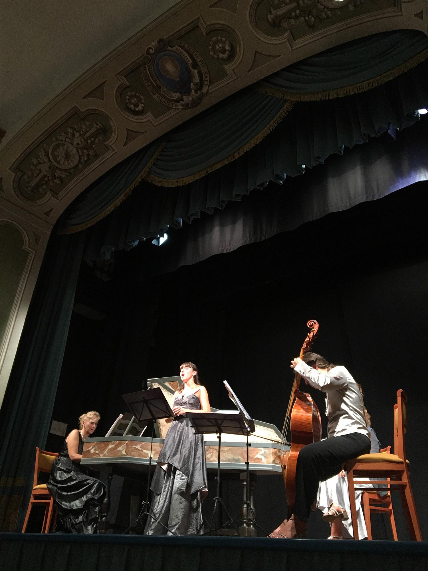 A concert during the Baroque festival organised by the Accademia dei Leggieri in Teatro dei Leggieri in September. - © Carolina Taddei