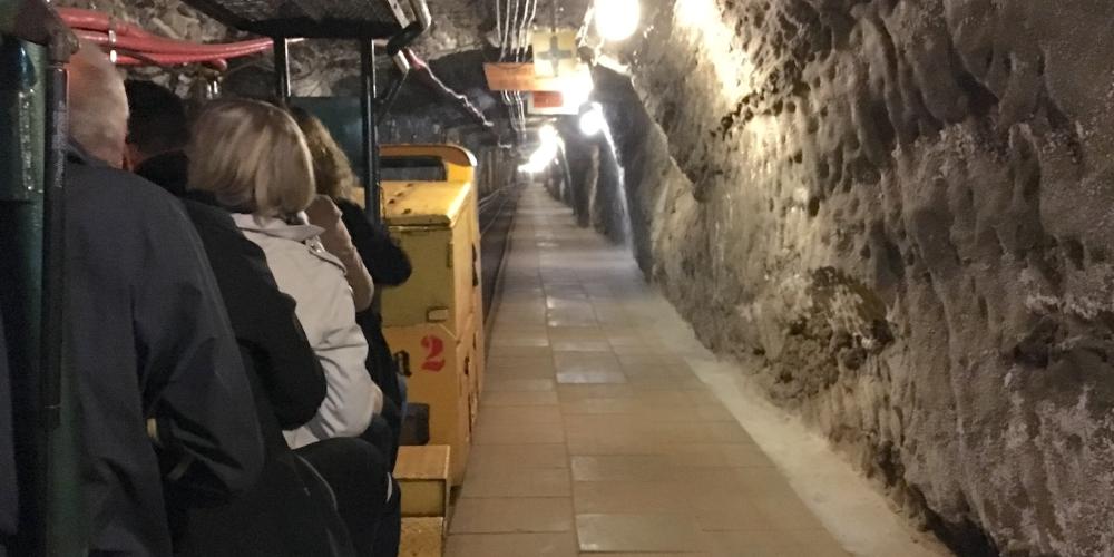 The underground tour begins with an exciting train ride. – © Frank Biasi The underground tour begins with an exciting train ride. – © Frank Biasi