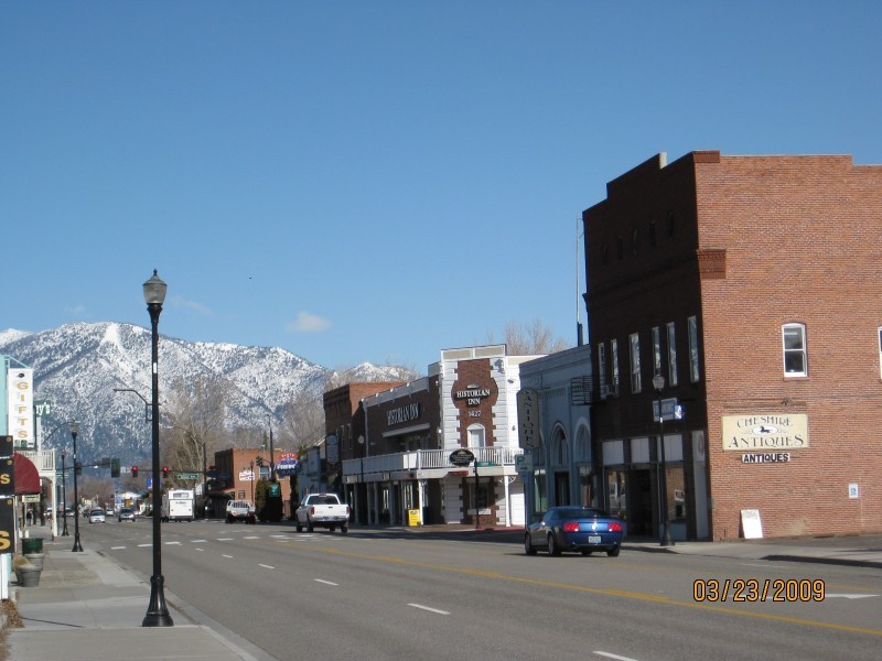 Main Street Gardnerville Sierra Nevada Geotourism