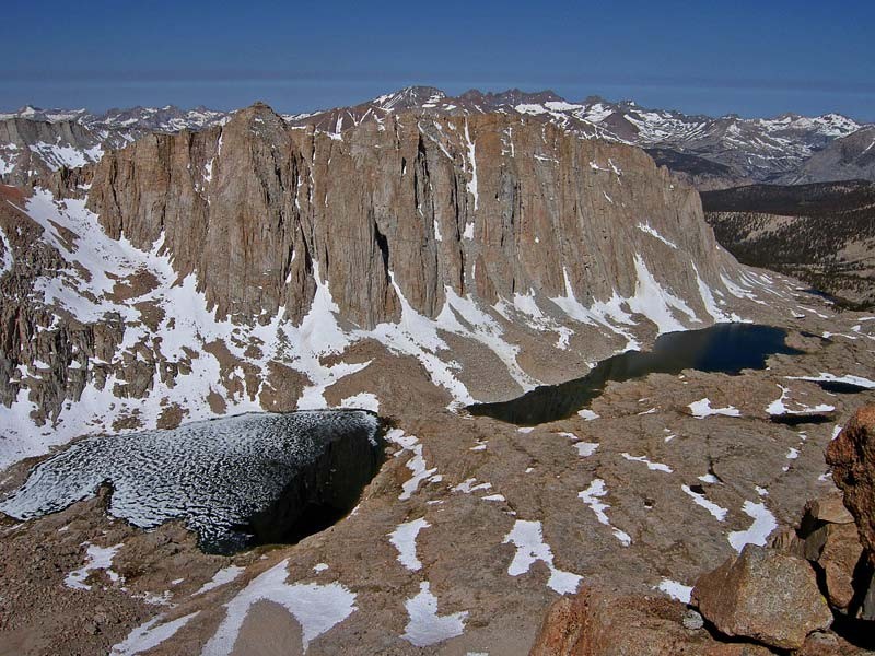 View of the Whitney Creek drainage from the final leg of the trail going up to Mt. Whitney – NPS