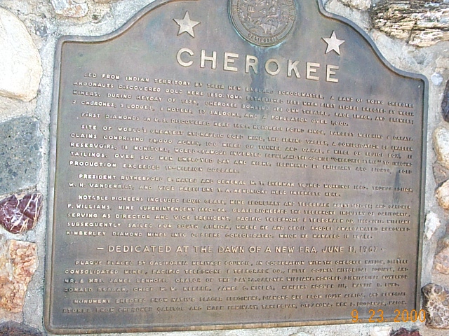Cherokee (No. 445 California Historical Landmark) | Sierra Nevada 