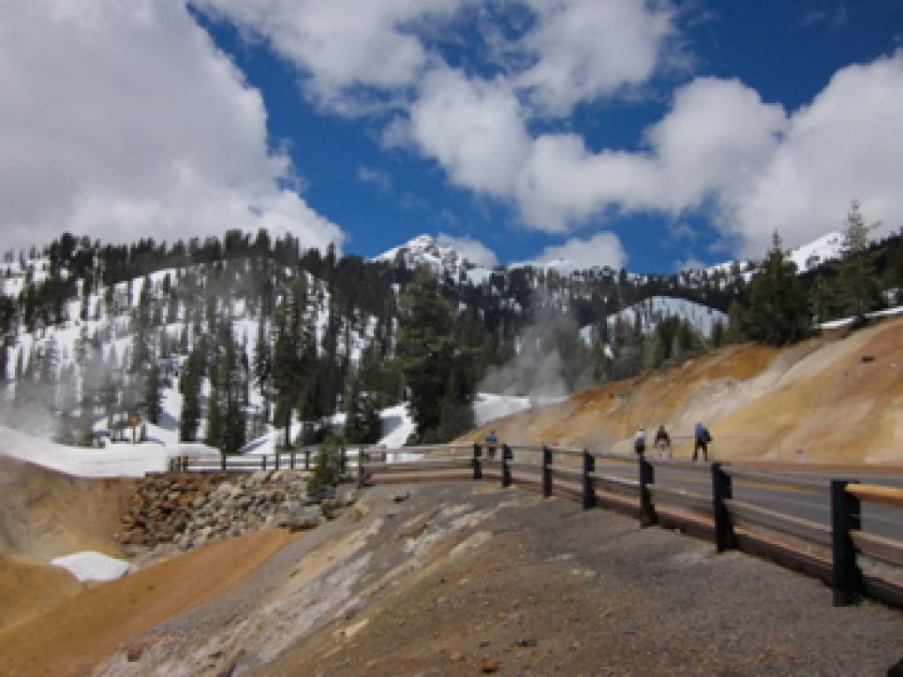Hot Water” in Lassen Volcanic National Park— Fumaroles, Steaming Ground,  and Boiling Mudpots