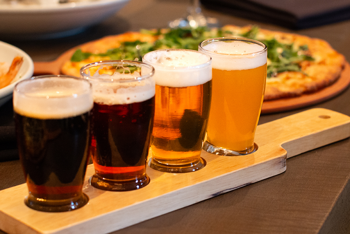 A beer flight is the perfect accompaniment to our wood-fired pizza. – FINN