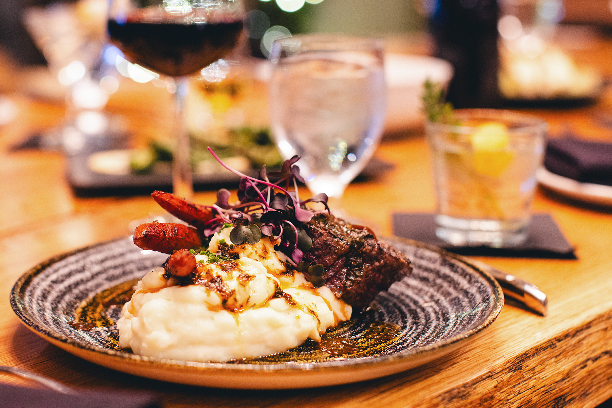 Tender, perfectly cooked Filet is just one of the many delightful items you'll find on the menu at FINN – FINN