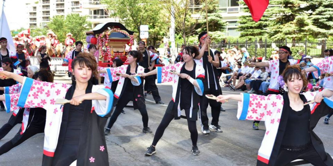 YOSOCAN dancers in Calgary Stampede parade.
