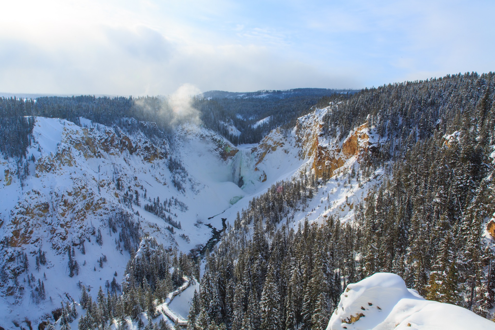 Private Grand Canyon of Yellowstone Snowmobile image