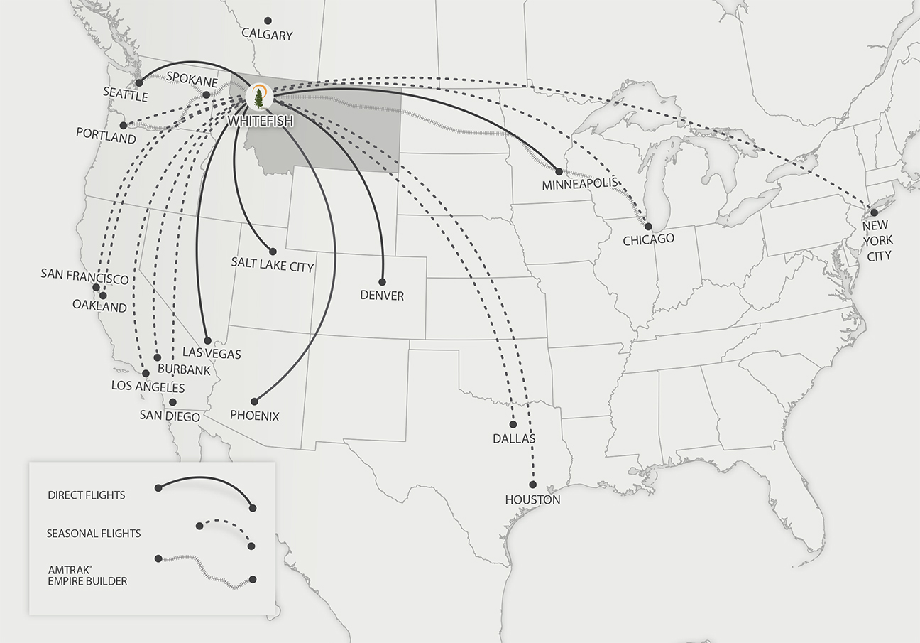 Pine Lodge Whitefish Flight Map 2024