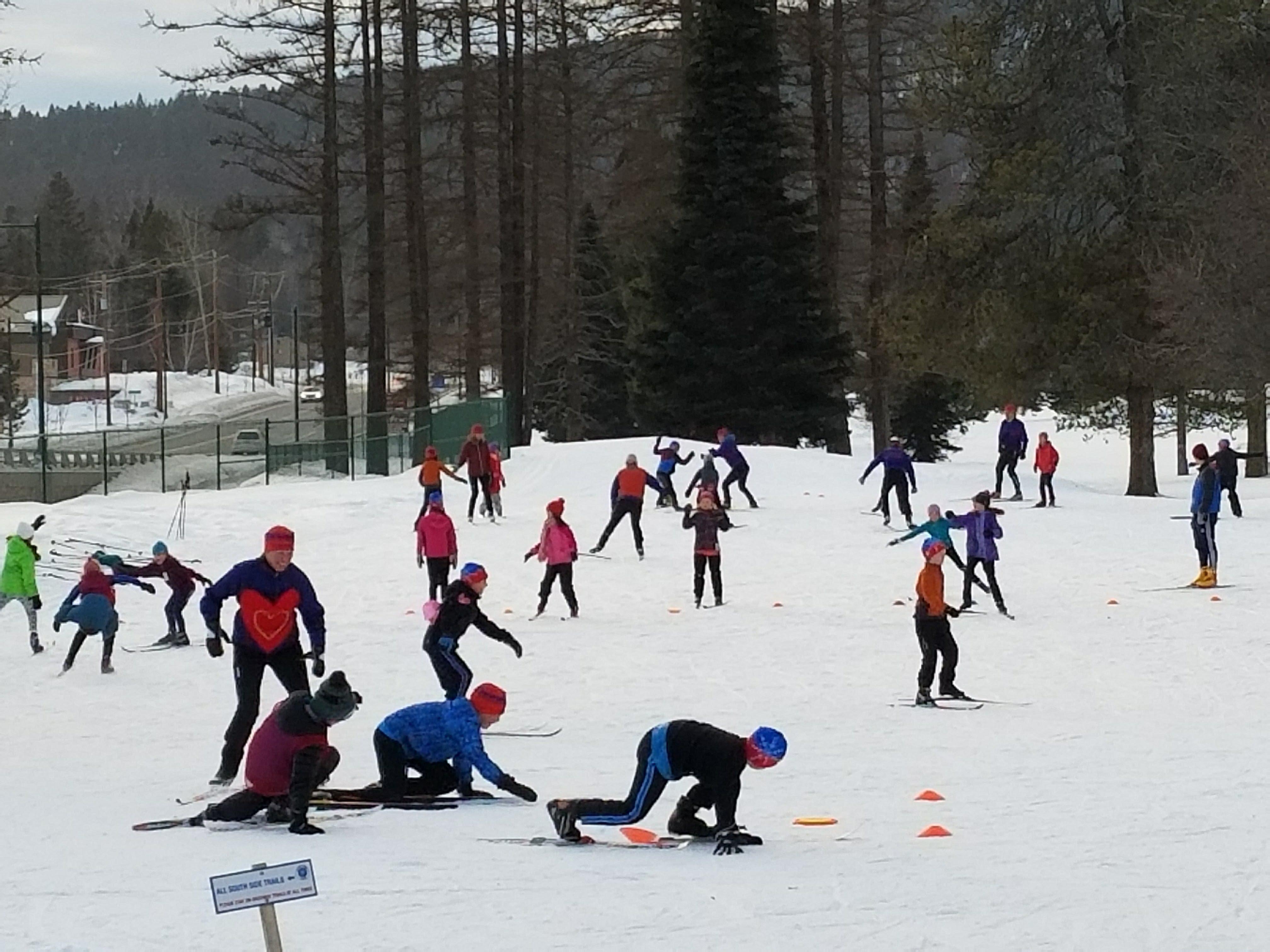 Glacier Nordic Ski Team kids at play