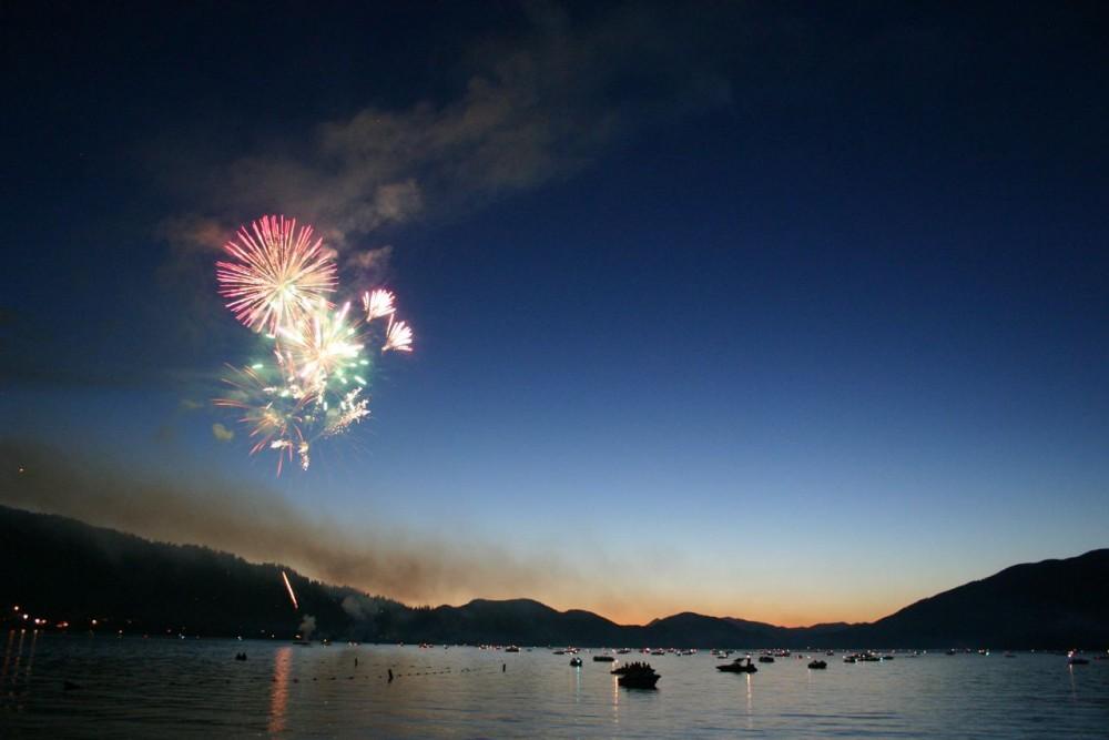 July 4th Fireworks on Whitefish Lake Whitefish Montana Lodging