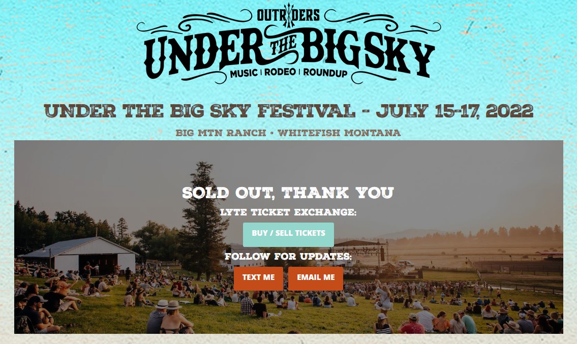 Under The Big Sky Festival 2023 Lineup, Tickets And Dates, 48 OFF