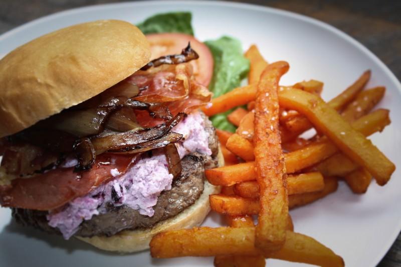 Huckleberry Burger with Sweet Potato Fries - Photo by Karen Minton