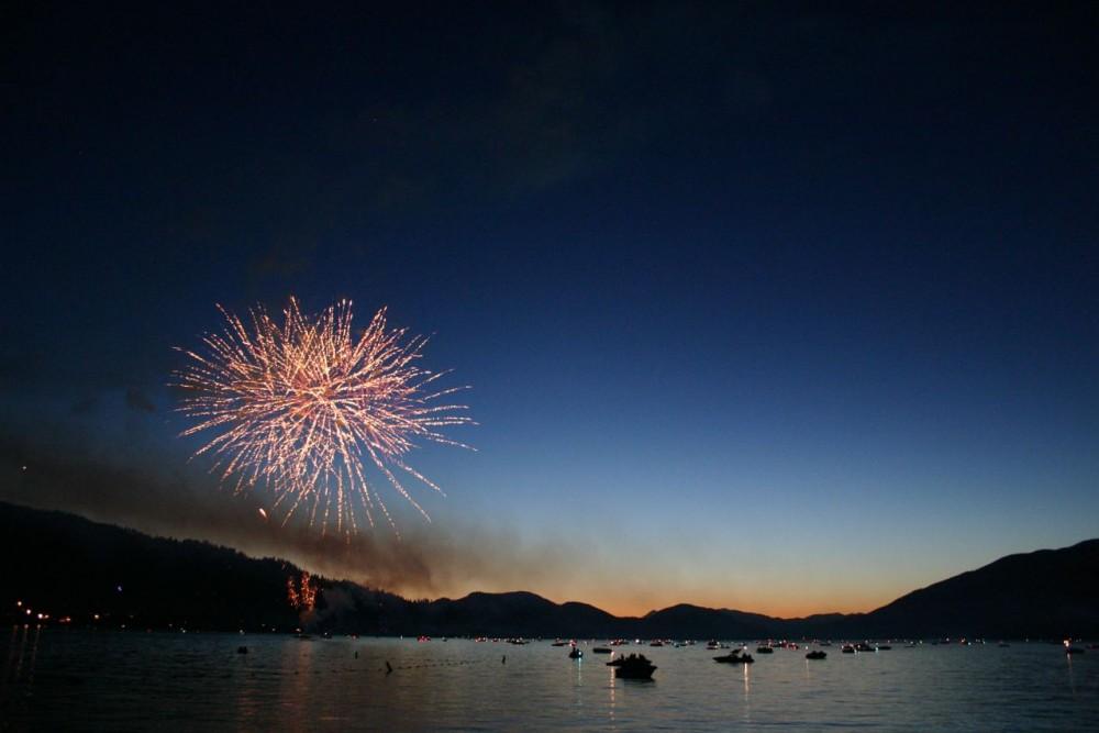 July 4th Fireworks on Whitefish Lake Whitefish Montana Lodging