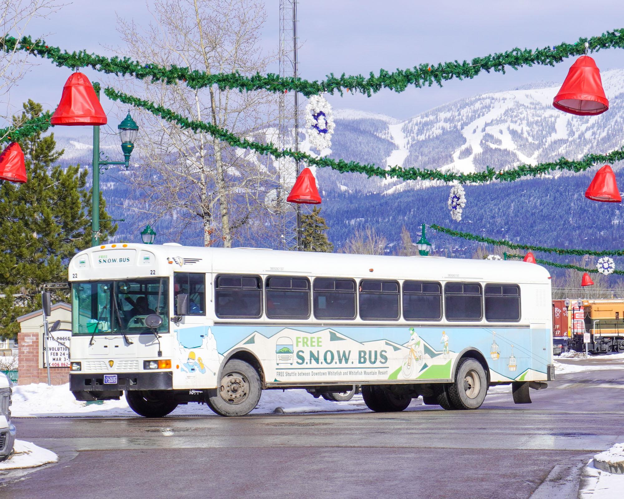 Free S.N.O.W. Bus Schedule | Whitefish Montana Lodging, Dining, and