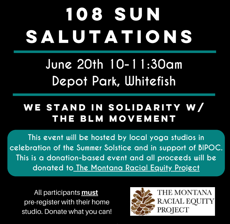 108 Sun Salutations in Depot Park  Whitefish Montana Lodging, Dining, and  Official Visitor Information
