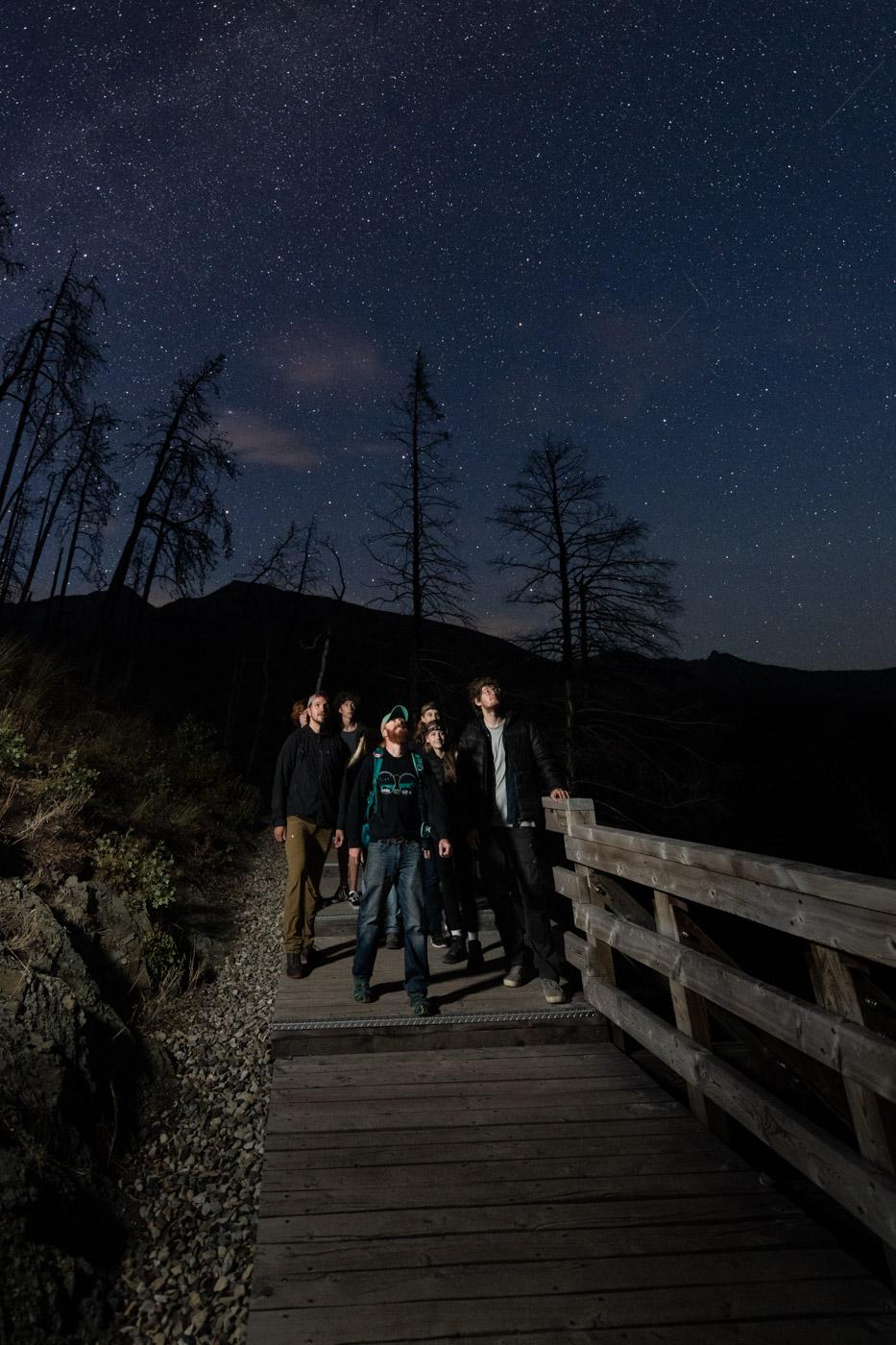 Hiking Under Dark Skies