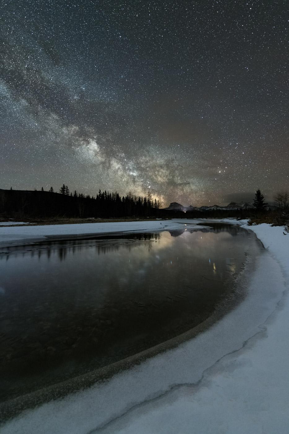 The Milky Way over the water