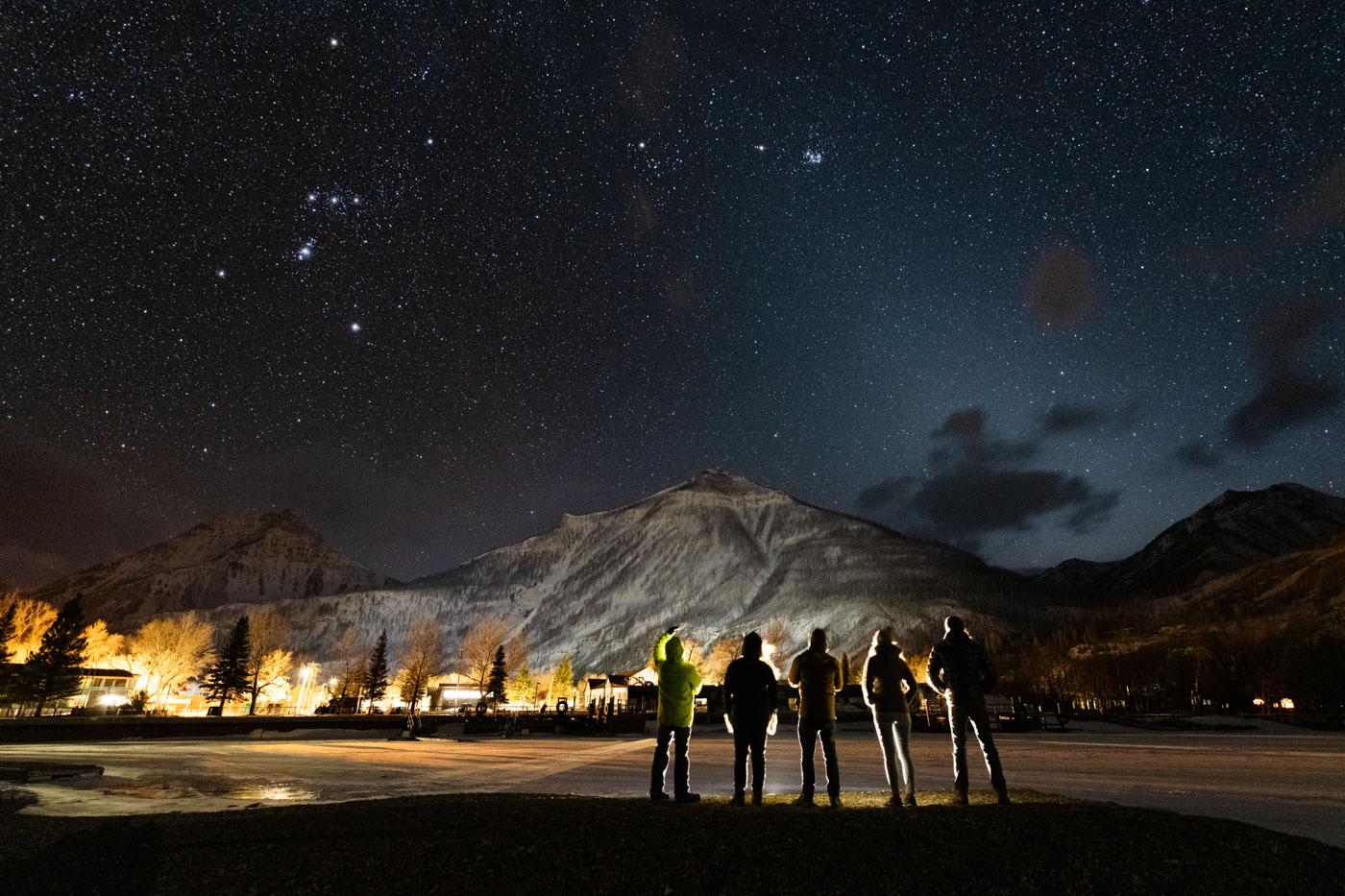 Starry Skies as seen from the Waterton Townsite - Photo Courtesy Monika Deviat Photography