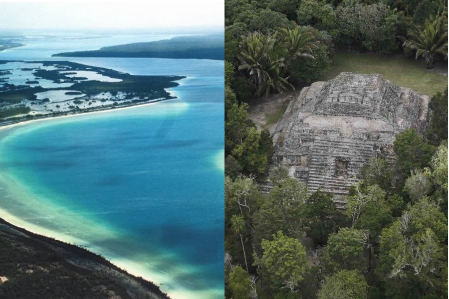 Bacalar Pontoon Boat with Mayan Ruins & Lunch image