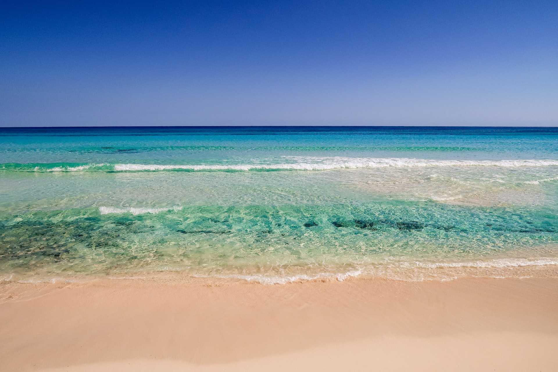 clear beach water