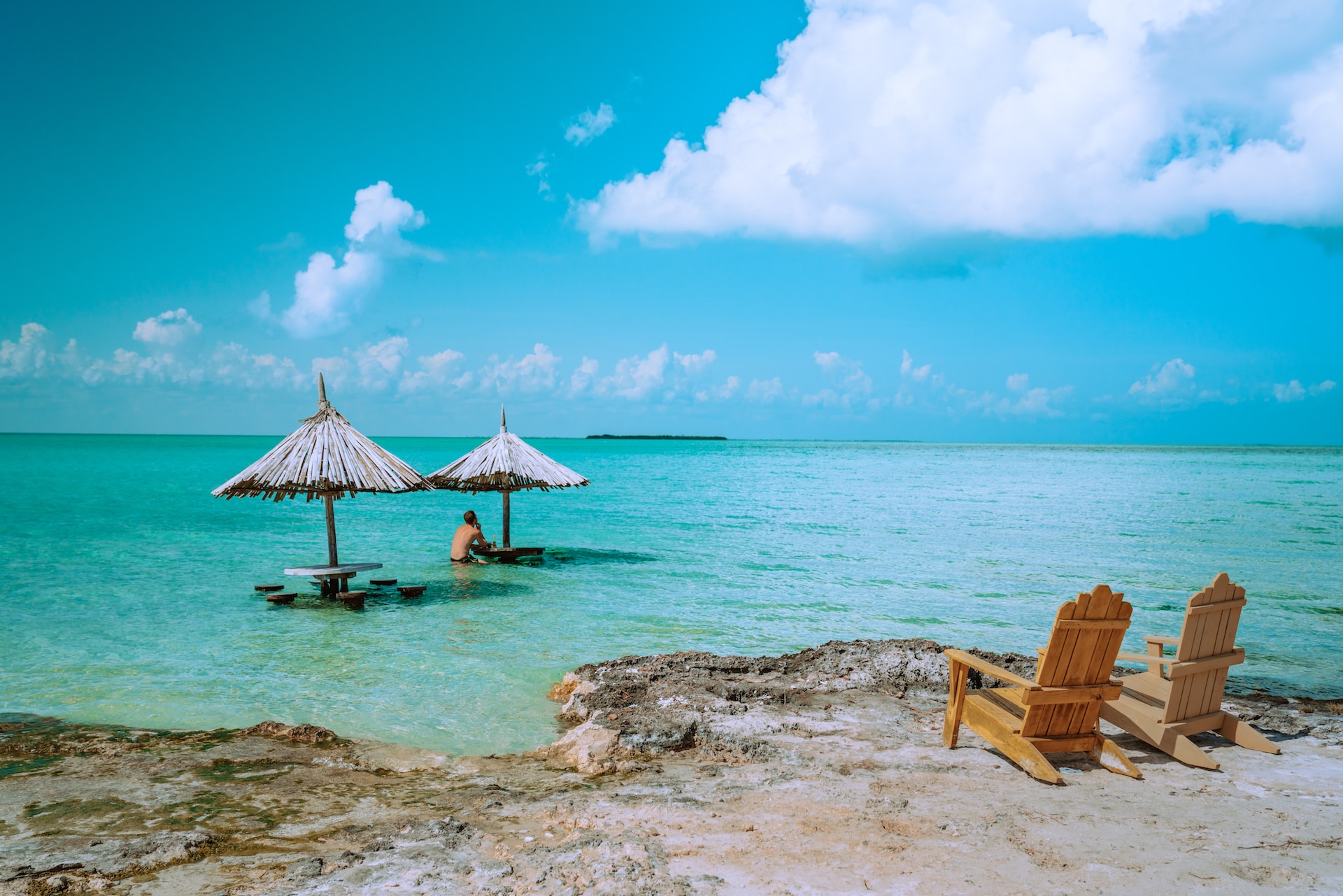 The coast in Belize. 