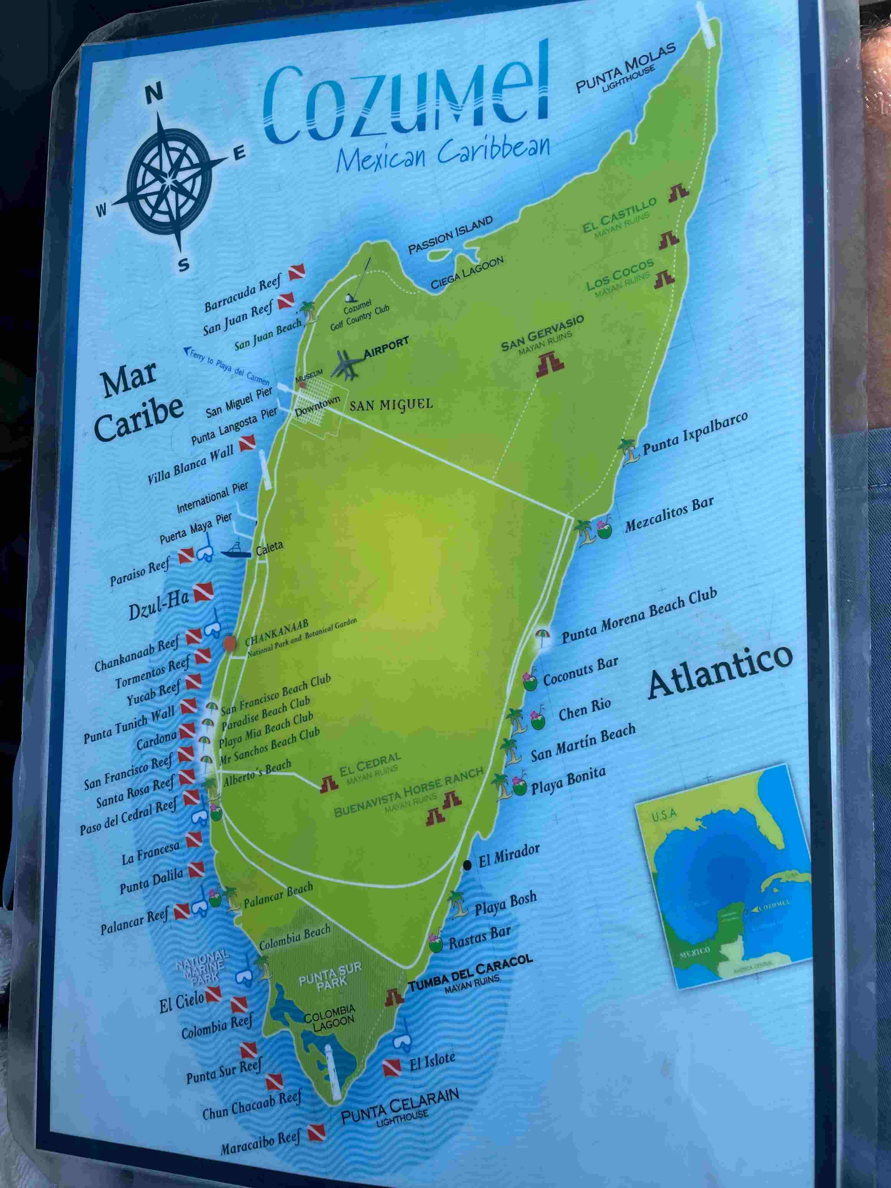 cozumel map