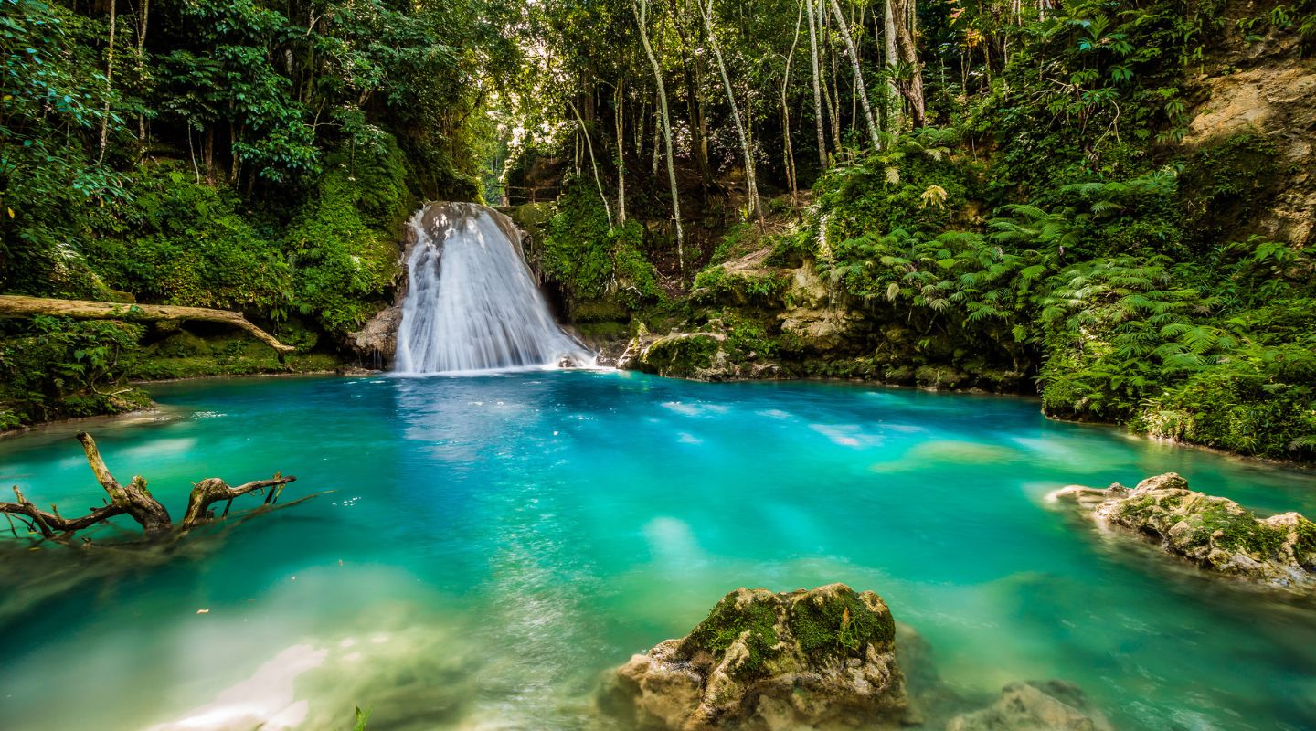 Beautiful photo of waterfalls in the jungle