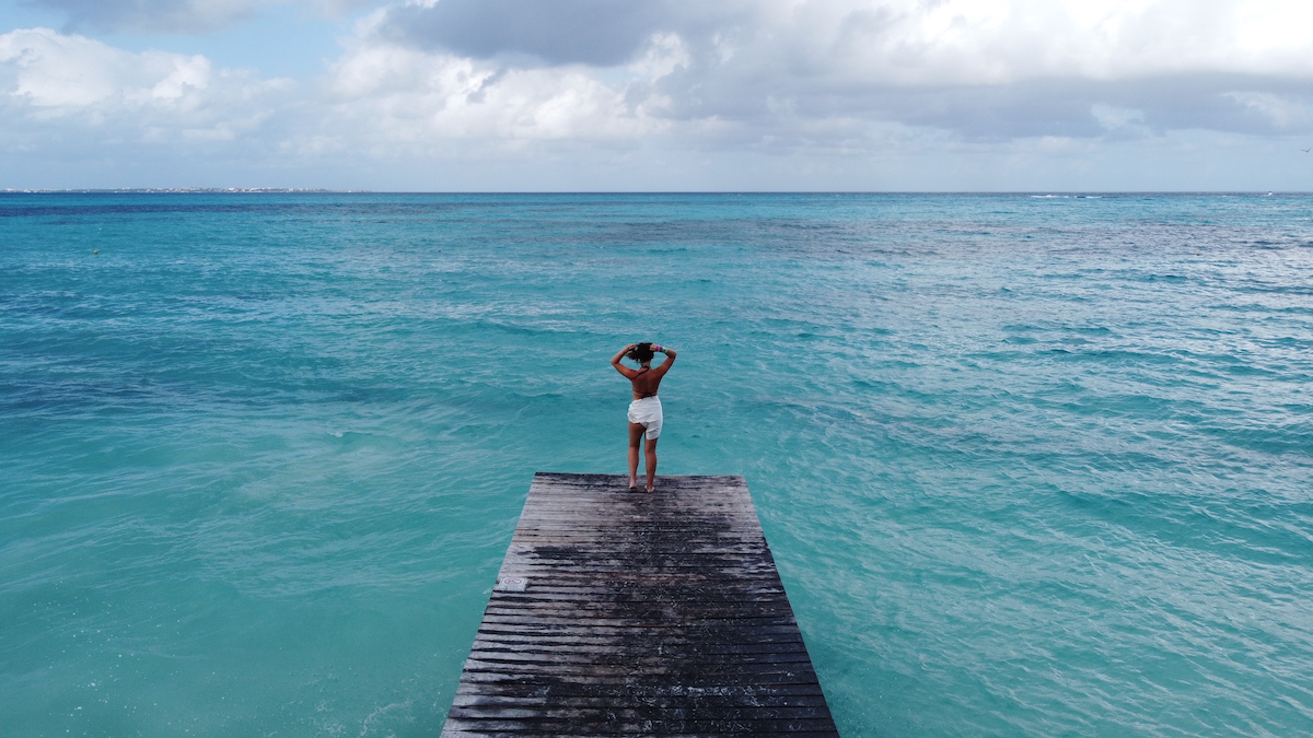 A beach in Cancun.