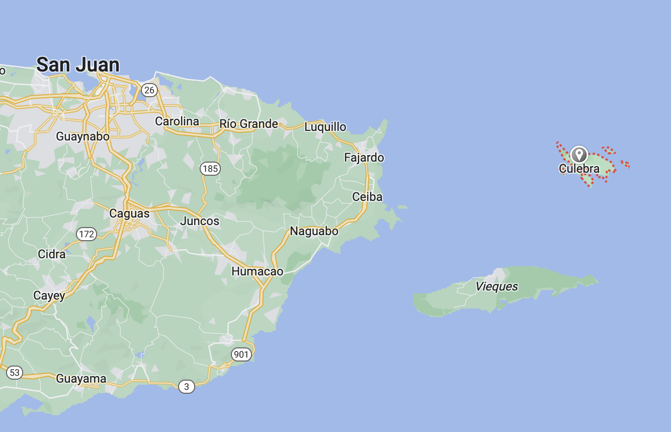 Culebra's location on a map.