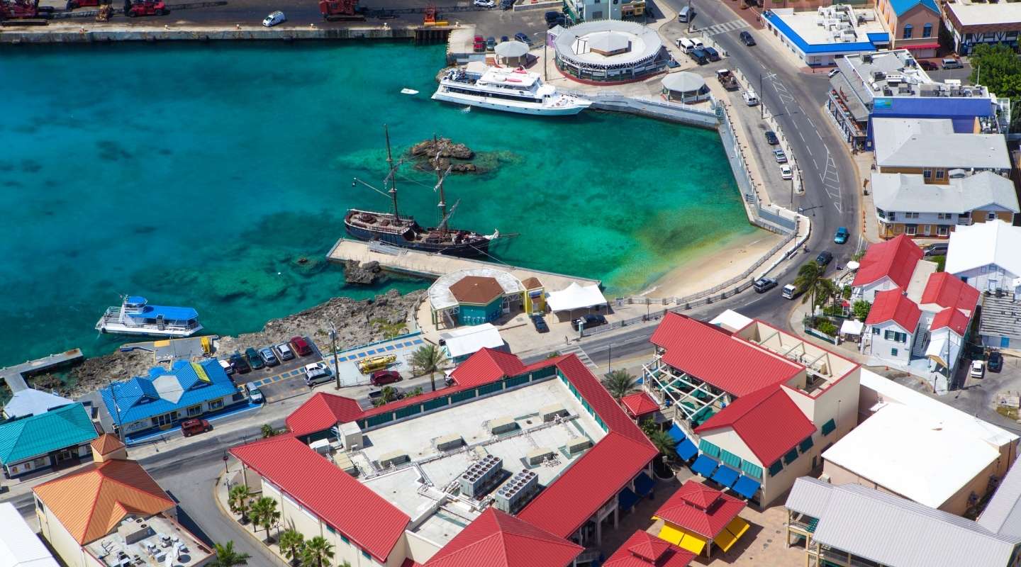 Aereal view of Grand Cayman's Georgetown