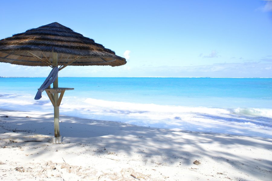 A beautiful view of the beach