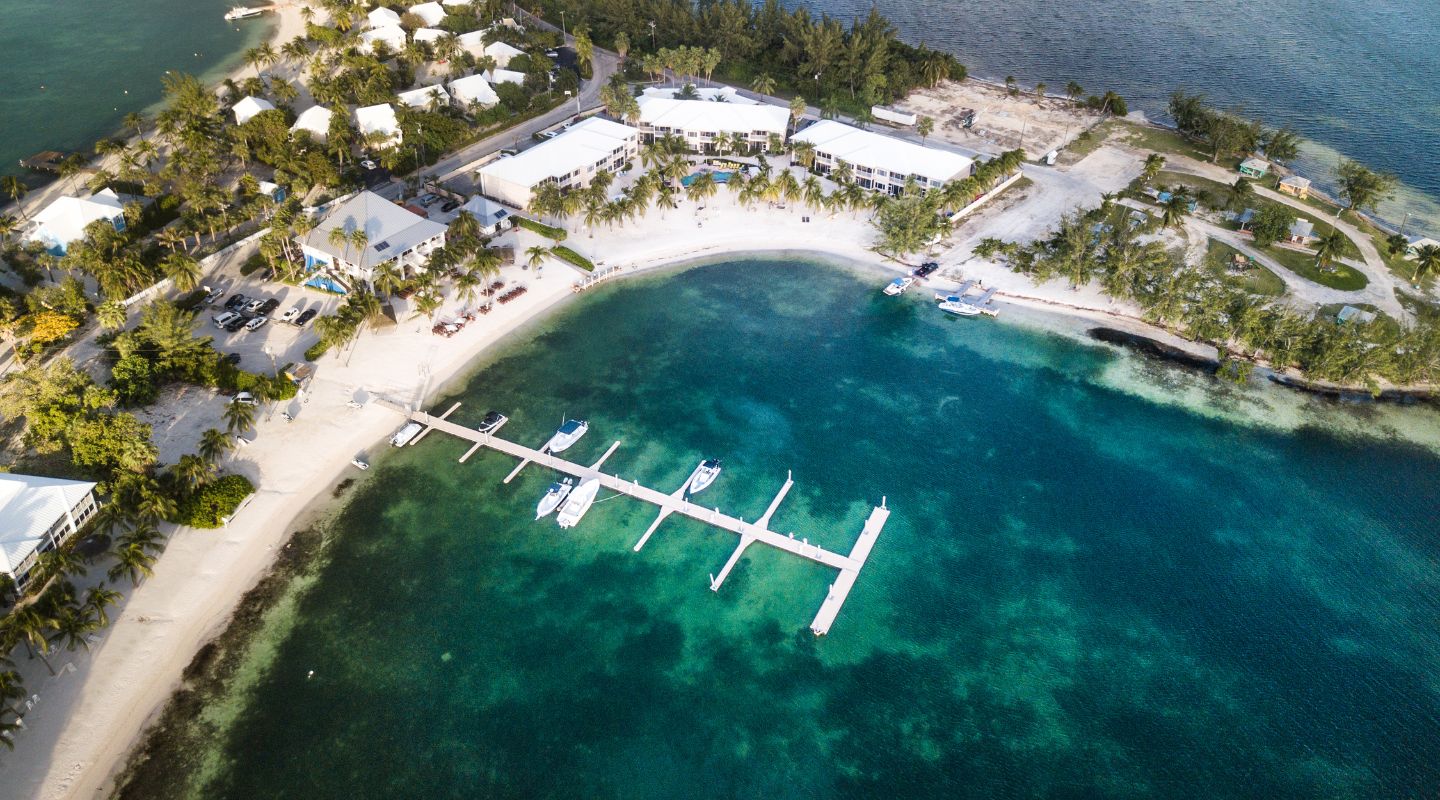 Aereal view of Grand Cayman's cruise port