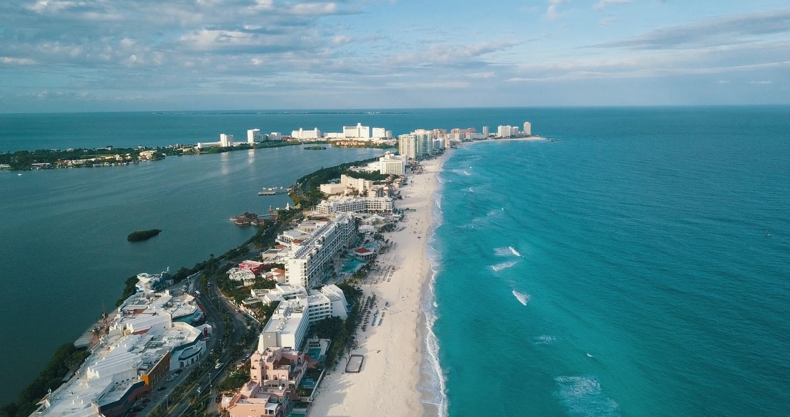 View of Cancun from above