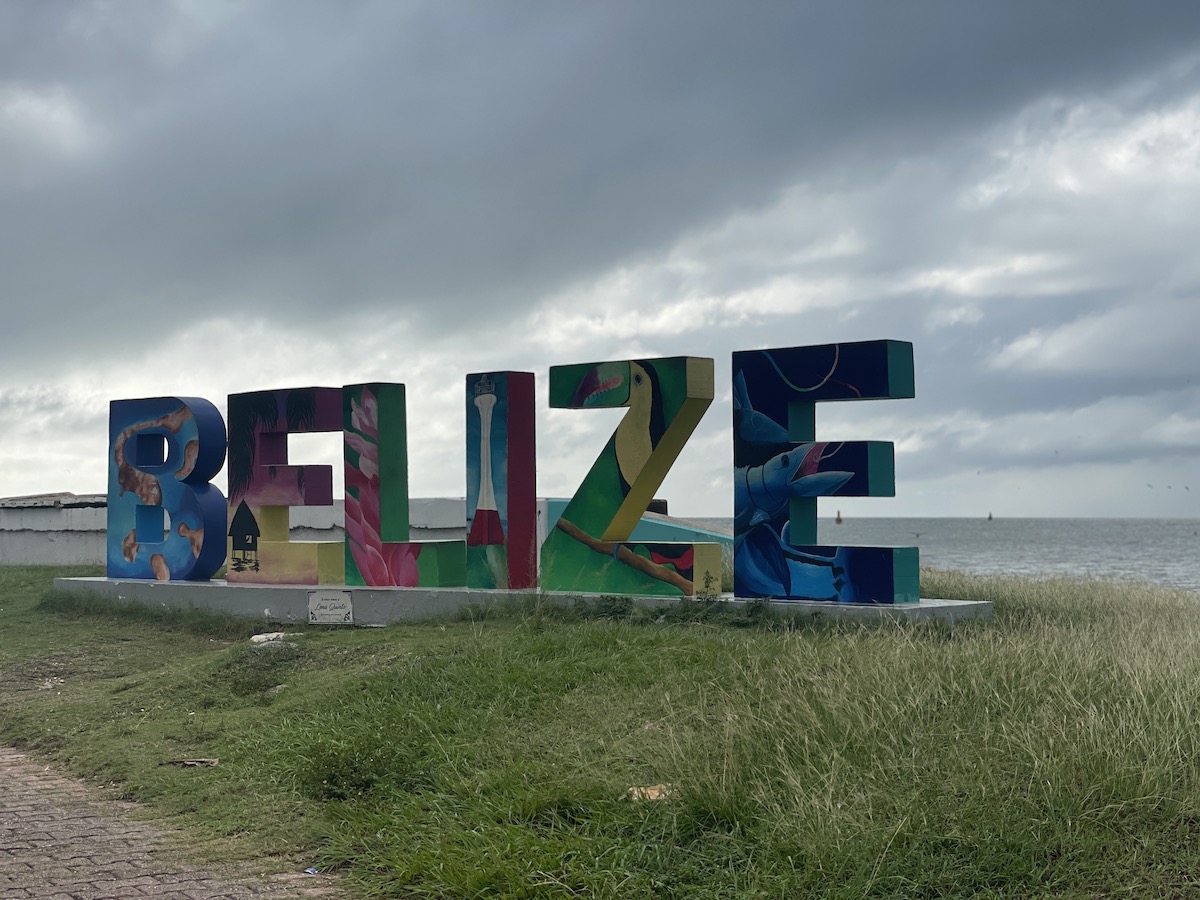 Statue in Belize.