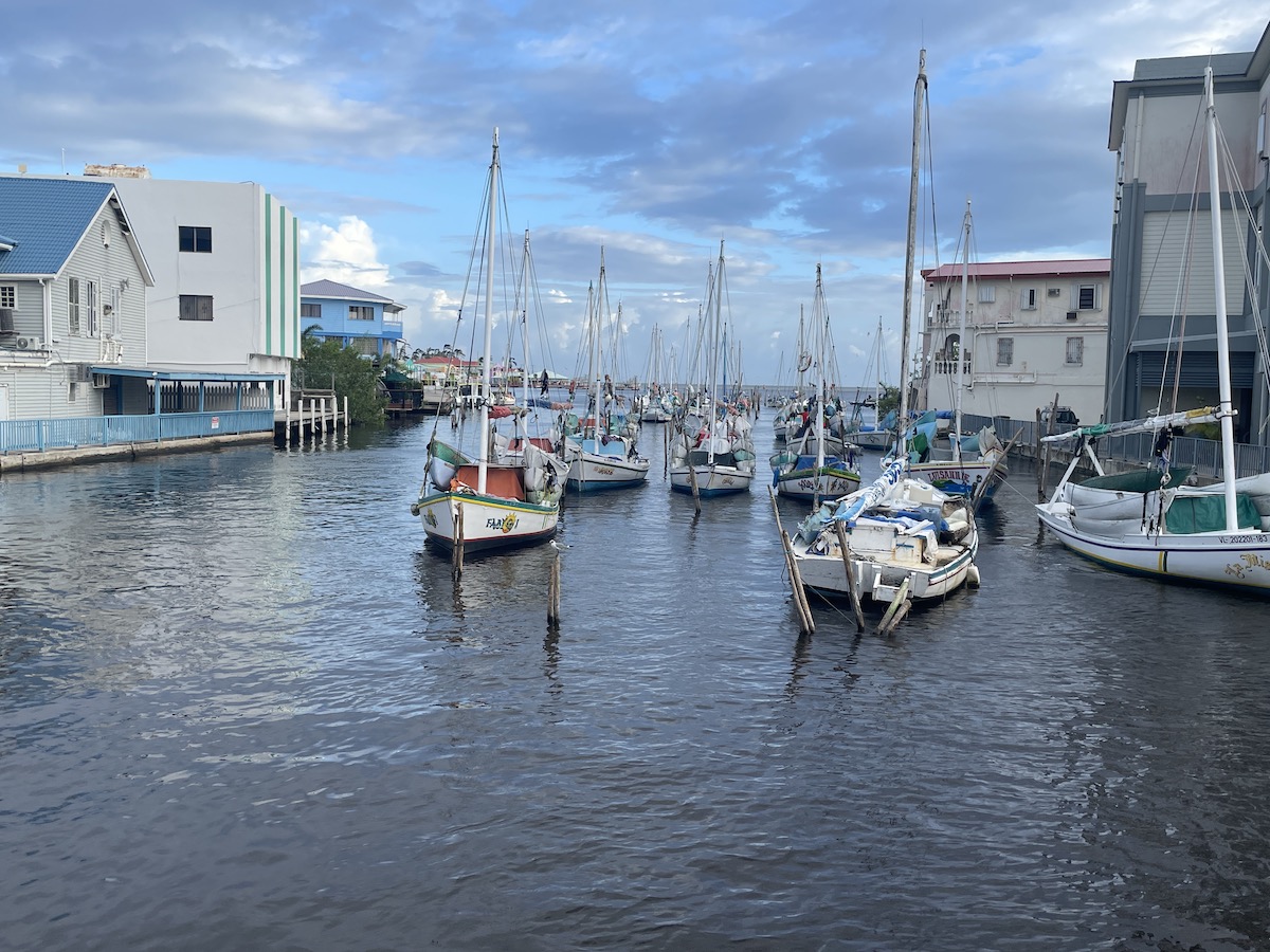 A port in Belize.
