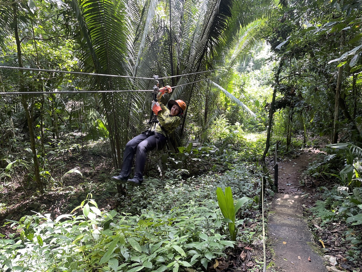 Ziplining in Belize