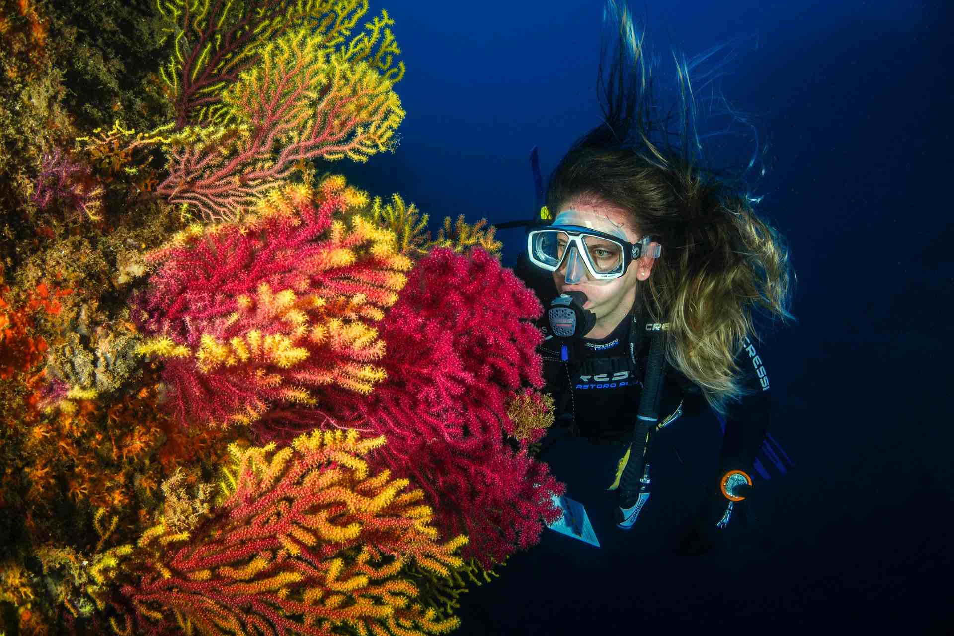 woman scuba cozumel dive