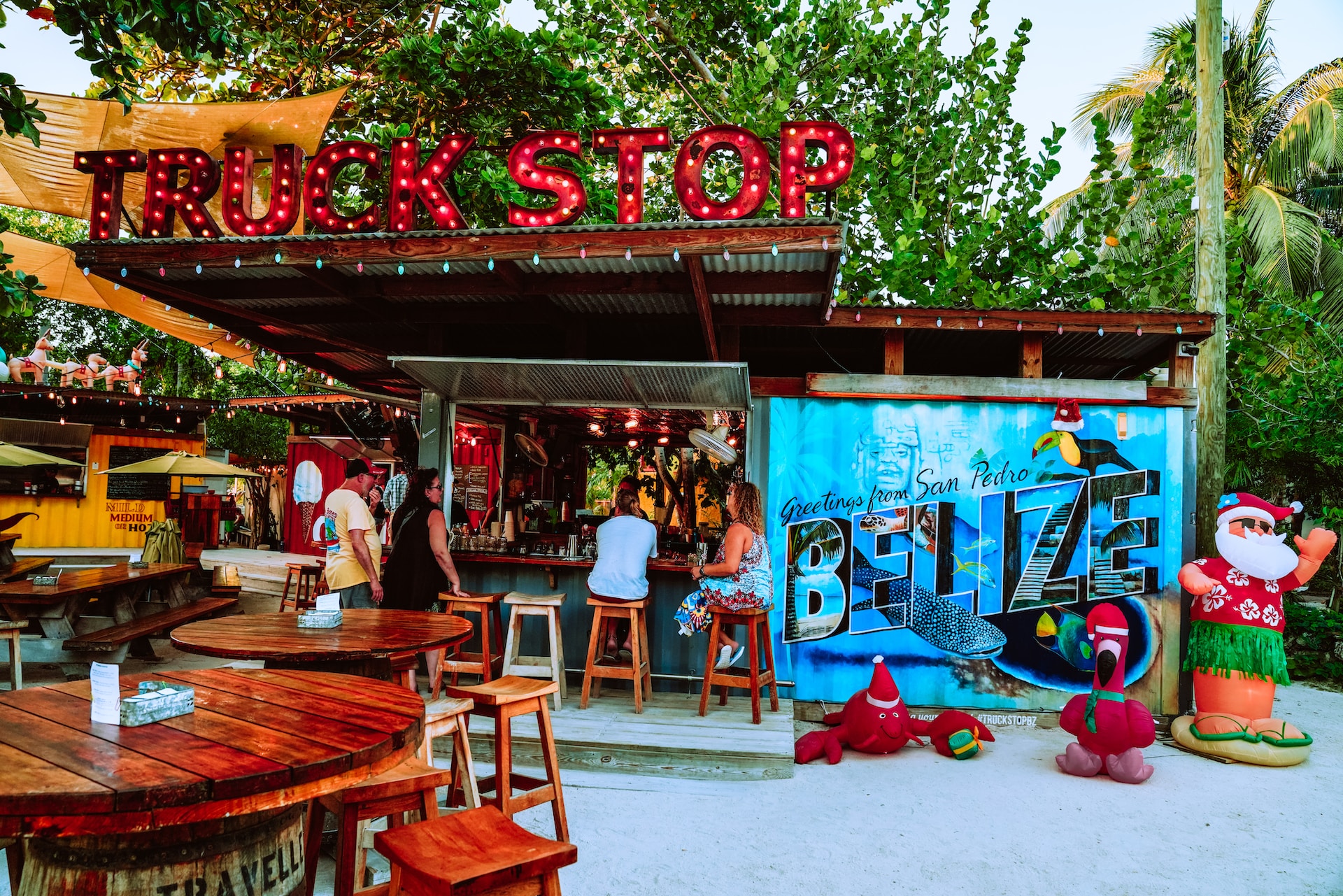 A restaurant in Belize.