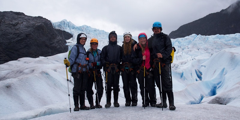 Don’t discount the group photo! You’ll want to remember everyone’s excitement as you trekked across Mendenhall Glacier. Your guides will be happy to capture the perfect photos of your group!